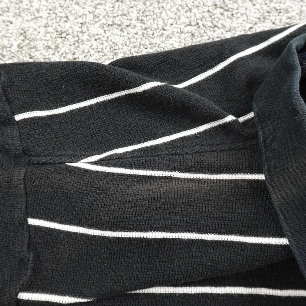 VTG Polo Ralph Lauren Polo Shirt Mens XL‎ Black Pony Waffle Knit Thermal 90s Y2K